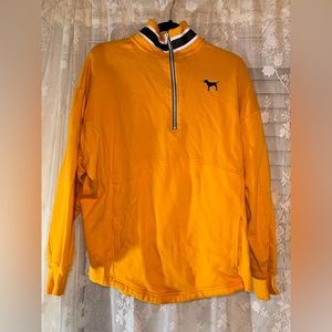 Victoria’s Secret pink yellow quarter zip